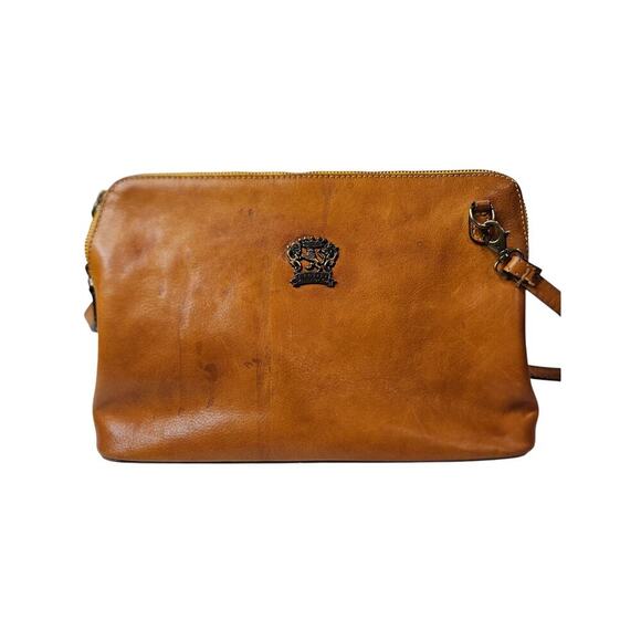 Vintage Pratesi Firenze Copper Leather Italian Crafted Crossbody Handbag - Picture 1 of 13